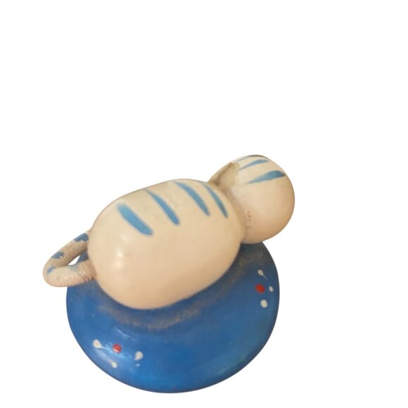 Vintage Nursery Plastics Wooden Figurine Table Lamp Kids Cat Musical Animated - Picture 5 of 11